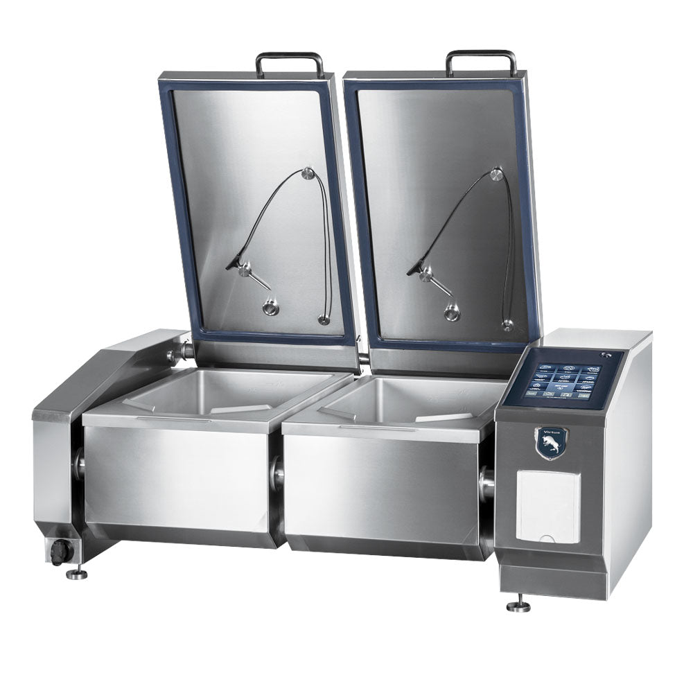 Elektro-Multifunktionsgerät 2x 29 Liter (2x GN 1/1) mit automatischer Kippfunktion — Virtus VSMD101DS