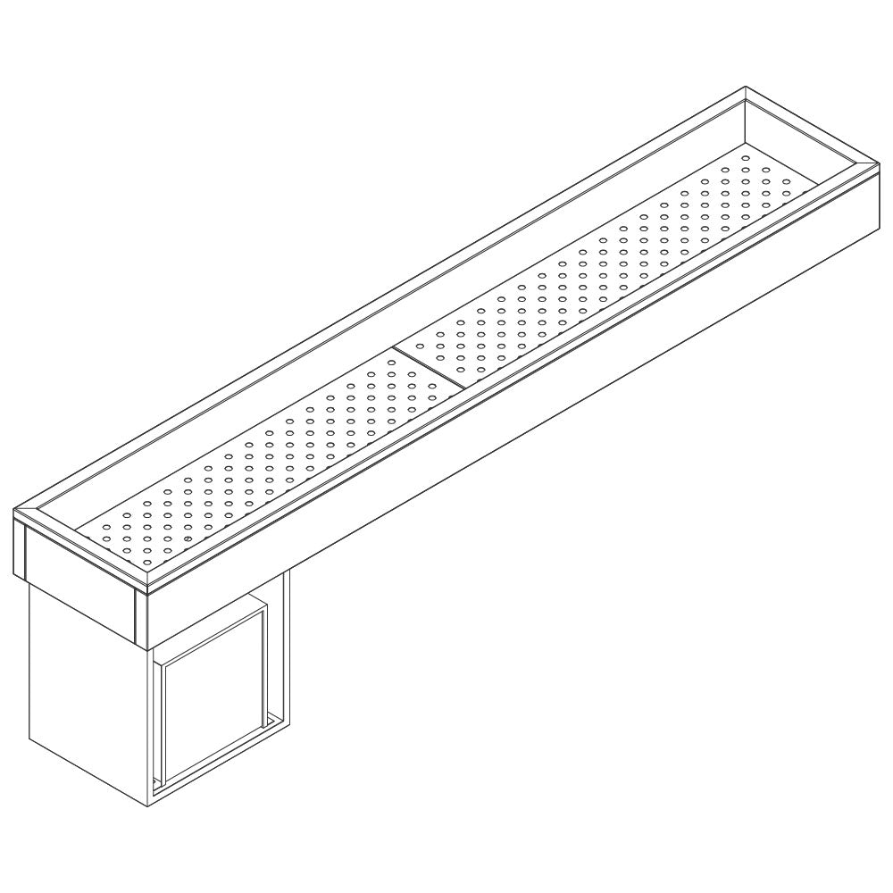 Eiswanne für Sashimi 1600 mm mit statischer Kühlung — Virtus VSVGR160