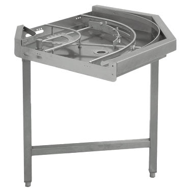 Rolltisch, gebogen, mechanisiert, 90° — Virtus Z/E75500
