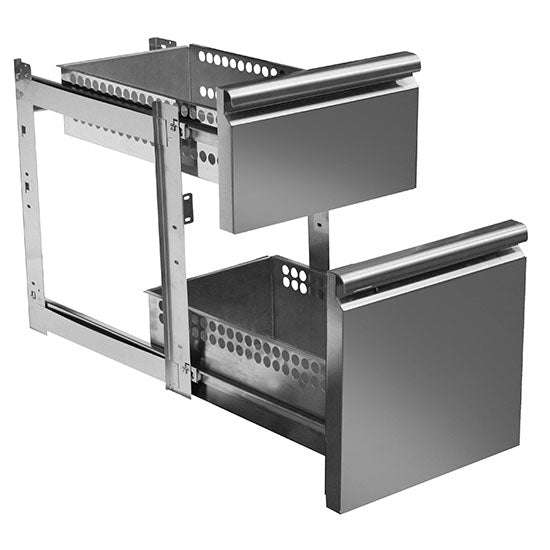 Schubladenkit mit soft self closing System 1x 1/3 - 1x 2/3 für Kühltische 700 mm - Serie VIRTUS — Virtus Z/FVDSC23