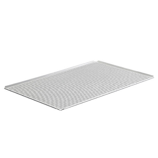 Backblech aus Aluminium unbeschichtet, 435x340 mm - 4 Seiten 45°, gelocht — Virtus Z/SBTAL4334PF