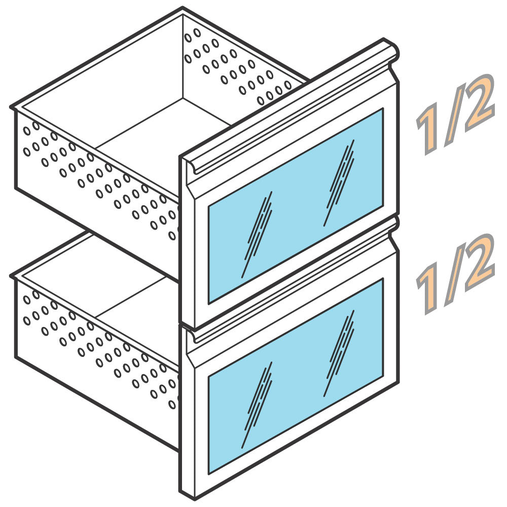 Glasschubladenkit GN 2x 1/2 für Getränkekühlteken — Virtus Z/TCASS8