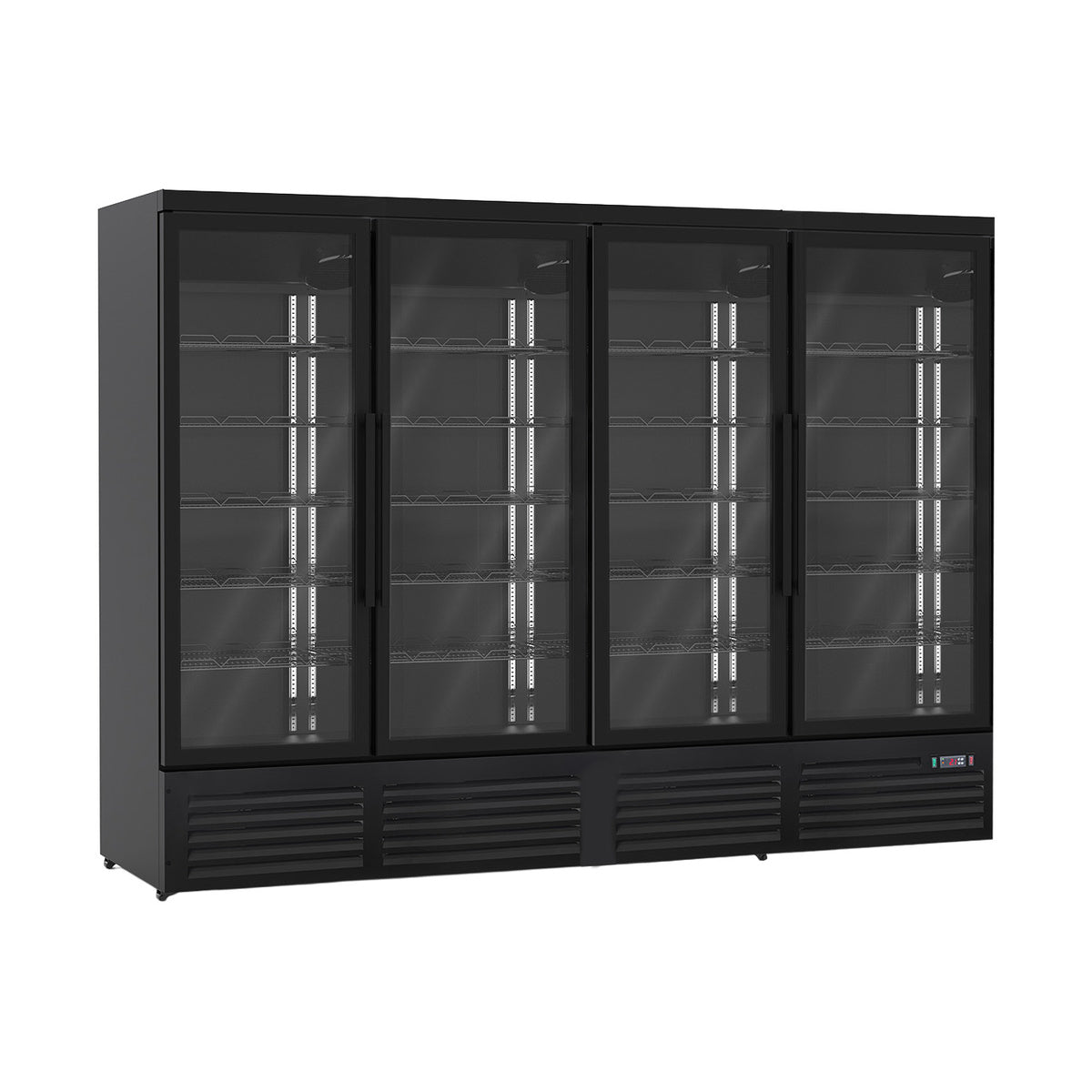Getränkekühlschrank 2.500 Liter, schwarz, 2.508 × 710 × 2.030 mm | A&S KS-2500-N
