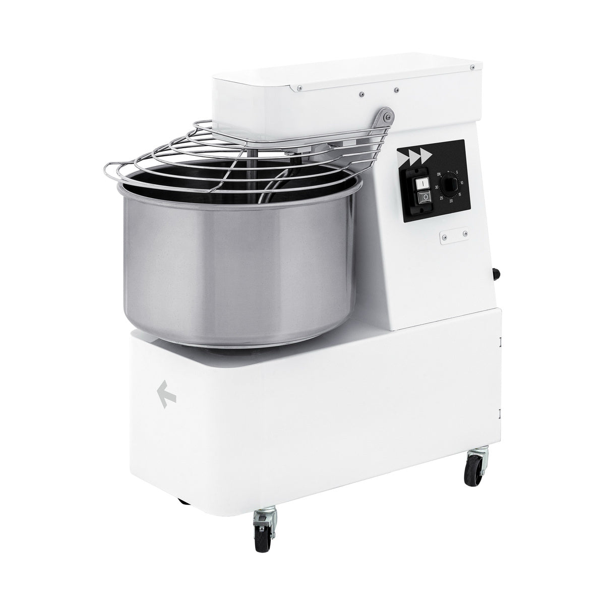 Spiralteigknetmaschine für 17 kg, 400 Volt, Volumen: 22 Liter, 385 × 670 × 725 mm | A&S T20XL2V
