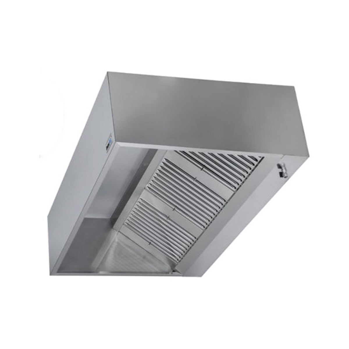 Kastenhaube ohne Motor, Edelstahl AISI 430, Rundumlaufende Fettauffangrinne, Filter: 3 | A&S WHKI18070EBB