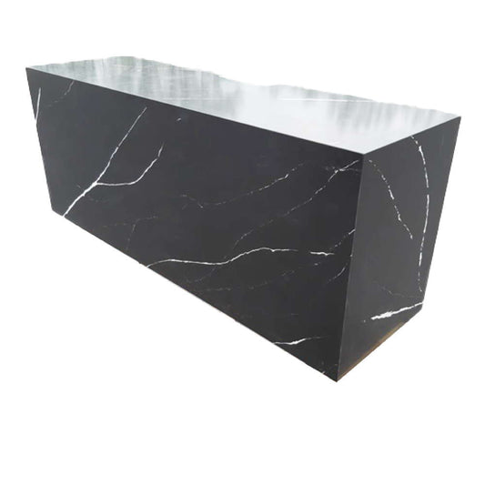 Neutrale Servicetheke 2000x600x900 mm mit schwarzer Belenco-Quarz-Platte — Virtus 0532001 Restposten