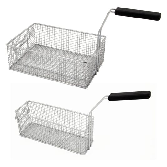 Frittierkorb 1/2 für Fritteuse 8 Liter aus Drahtgeflecht mit Deckel | KBS 10109411 | KBS Gastrotechnik