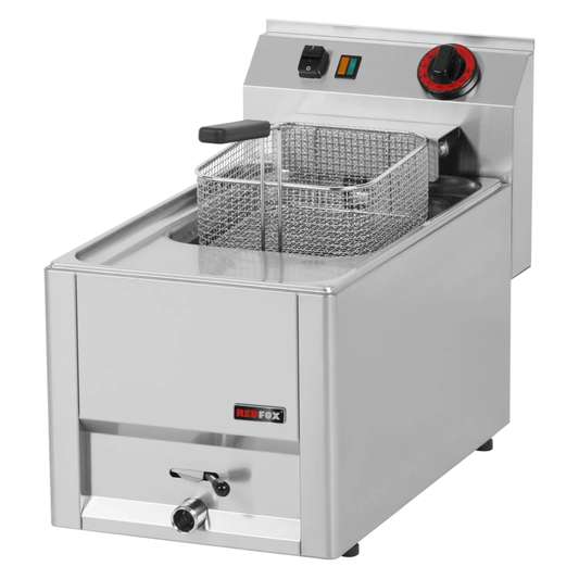 Elektro-Fritteuse 1x 8 Liter Becken Ausführung 400 Volt - Tischgerät | KBS 10114401 - KBS Gastrotechnik