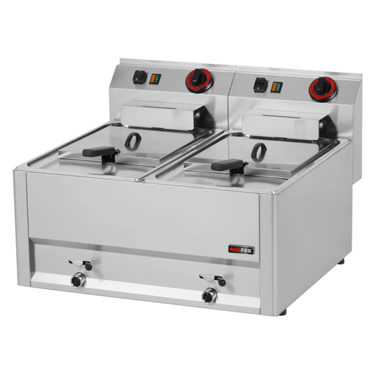 Elektro-Fritteuse 2x 8 Liter Becken - Tischgerät | KBS 10114404 - KBS Gastrotechnik