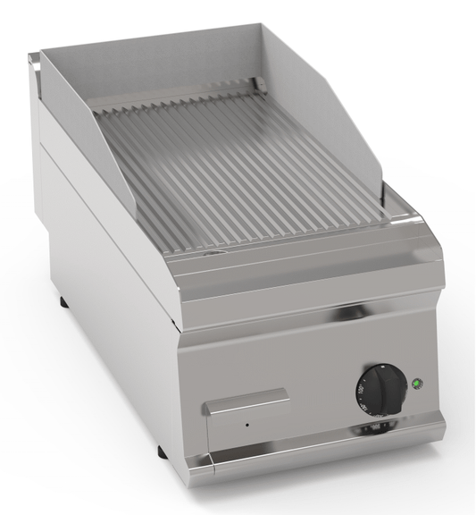 Elektro-Grillplatte gerillt hartverchromt mit 1 Heizzone Tischgerät | KBS 10312009 - KBS Gastrotechnik