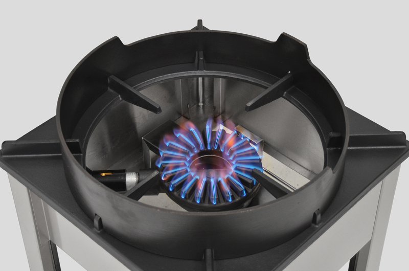 Gas Hockerkocher mit 13 kW Hochleistungsbrenner | KBS 10823003 - KBS Gastrotechnik