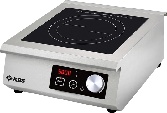 Profi-Induktions-Kochfläche 5 KW mit Drehregler SCHOTT CERAN® Feld | KBS 10911013 - KBS Gastrotechnik