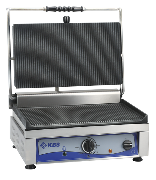 Kontaktgrill Grillfläche 36x27 cm oben & unten gerillt 1 Heizzone | KBS 10927024 - KBS Gastrotechnik