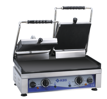 Kontaktgrill Grillfläche 52x24 cm oben gerillt & unten glatt 2 Heizzonen | KBS 10927026 - KBS Gastrotechnik