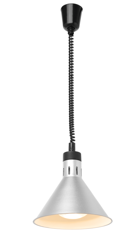 Infrarot Heizlampe Silber eloxiert inkl. Leuchtmittel | KBS 10974010 - KBS Gastrotechnik