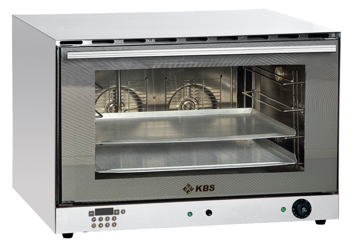 Heißluftofen Euronorm 6,4 kW mit manueller Beschwadung und digitaler Zeitanzeige | KBS 11112011 | KBS Gastrotechnik