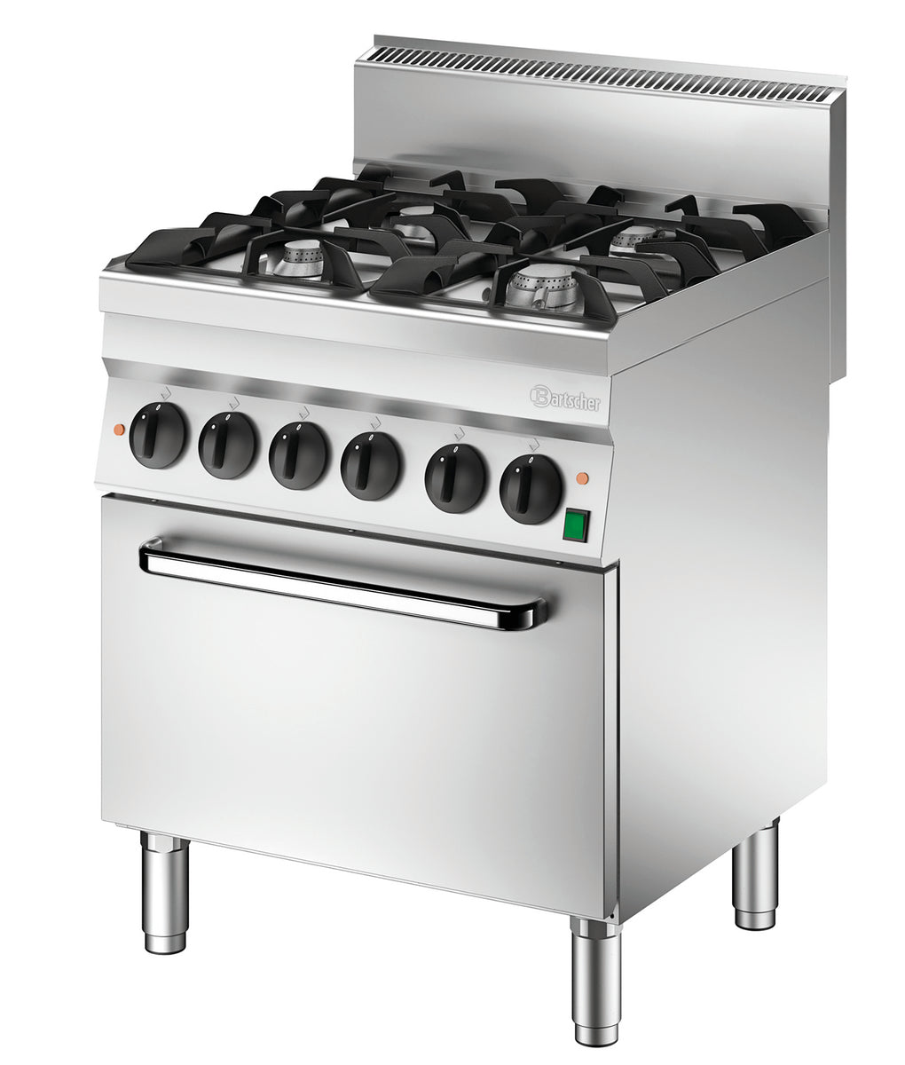 Gasherd 650, B700, 4FL, EBO | Bartscher 1151243 - Bartscher