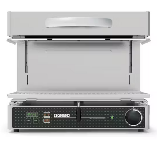Lift-Salamander Ultraschnell 4kW von Technoinox mit höhenverstellbarer Heizung, Edelstahl, Frontansicht