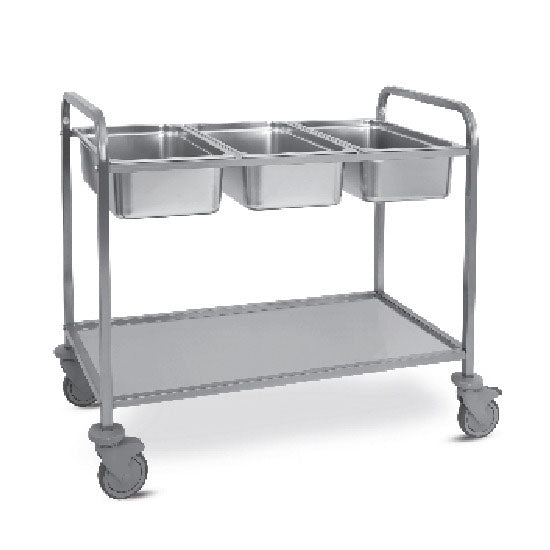Wagen für GN-Behälter mit 1 Zwischenboden, 3x GN 1/1 H=200 mm — Virtus 1550