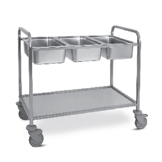Wagen für GN-Behälter mit 1 Zwischenboden, 3x GN 1/1 H=200 mm — Virtus 1550