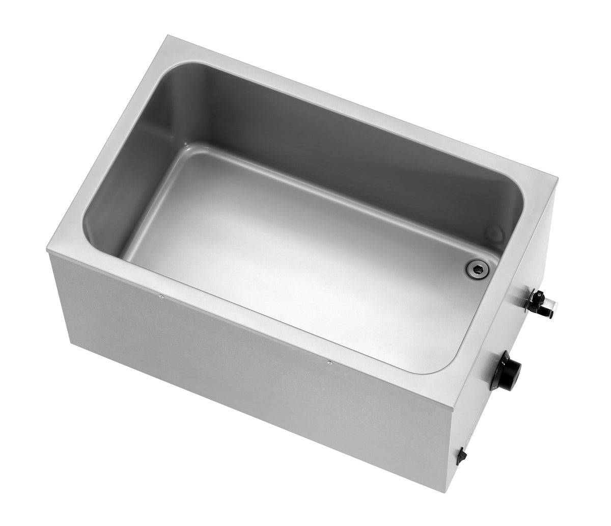 Bain Marie, 1/1GN, 200mm, mit Hahn - Seitenansicht