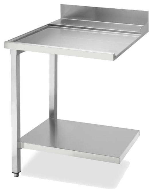 Ablauftisch Breite 70cm mit Grundboden, Anbau links | KBS 20390102 - KBS Gastrotechnik