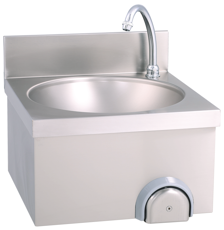 Handwaschbecken eckige Form BxT 40x40cm, zeitgesteuert | KBS 21010002 - KBS Gastrotechnik