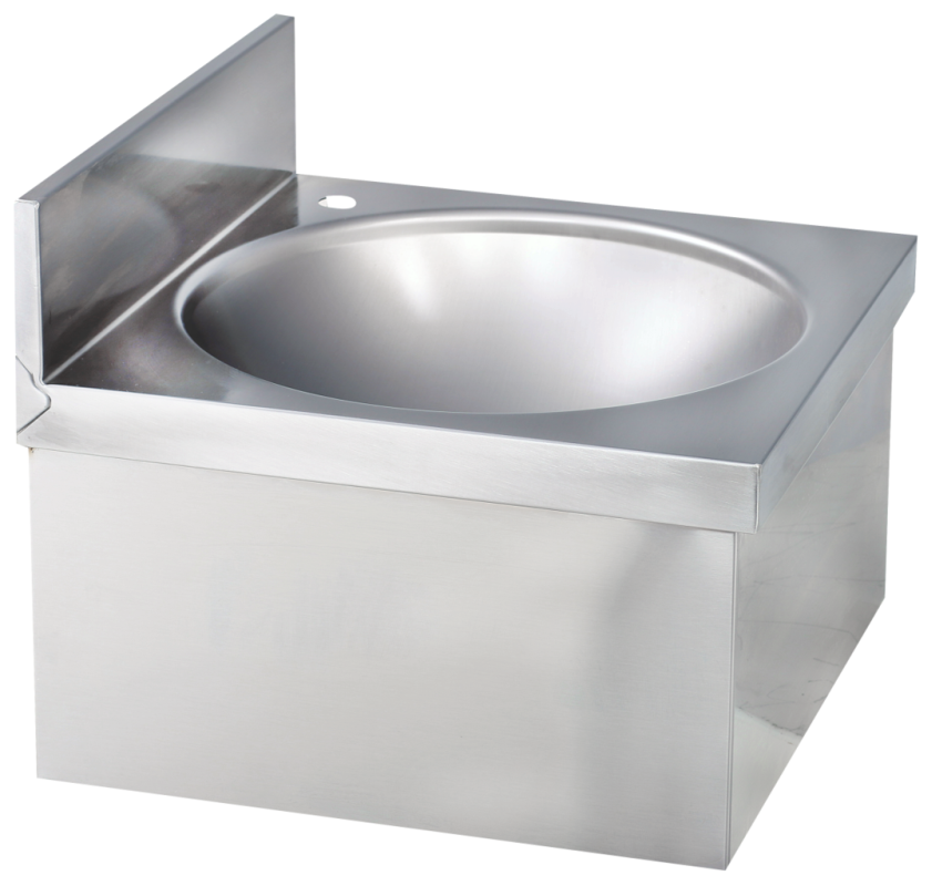 Handwaschbecken eckige Form ohne Mischbatterie BxTxH 40x40x23,5cm | KBS 21010005 - KBS Gastrotechnik