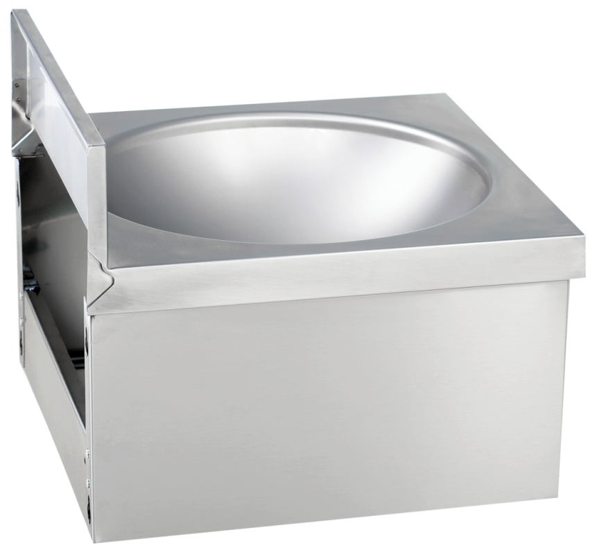 Handwaschbecken eckige Form ohne Mischbatterie BxTxH 40x40x23,5cm | KBS 21010005 - KBS Gastrotechnik