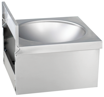 Handwaschbecken eckige Form ohne Mischbatterie BxTxH 40x40x23,5cm | KBS 21010005 - KBS Gastrotechnik