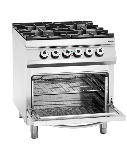 4 Flammen Gasherd, EBO 2/1GN | Bartscher 2952271 - Bartscher