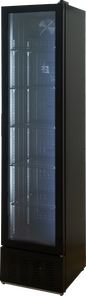 Glastürkühlschrank KBS 316 G Slim schwarz | KBS 302160 - KBS Gastrotechnik