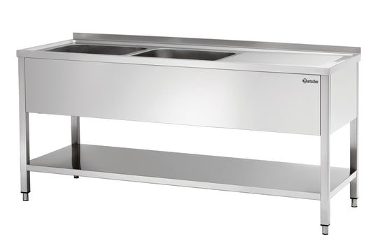 Spüle 700, B 1800, 2 Becken LI | Bartscher 306310 - Bartscher
