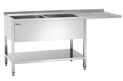Spülcenter 700, B1600 2 Becken LI | Bartscher 306350