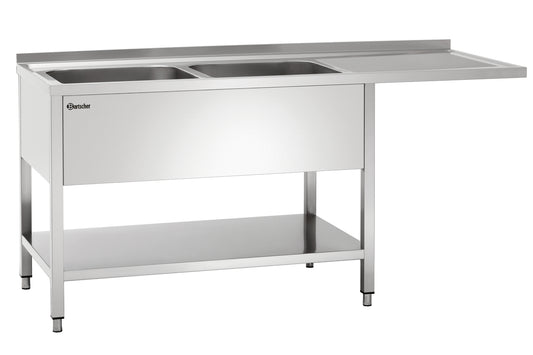 Spülcenter 700, B1600 2 Becken LI | Bartscher 306350