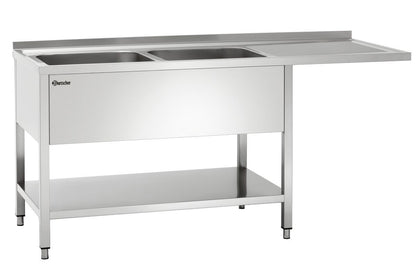 Spülcenter 700, B1800 2 Becken LI | Bartscher 306360 - Bartscher