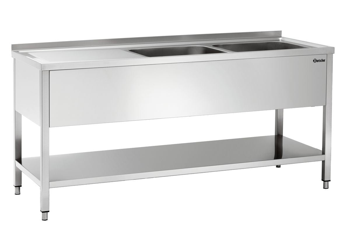 Spüle 700, B 1800, 2 Becken RE | Bartscher 306610 - Bartscher