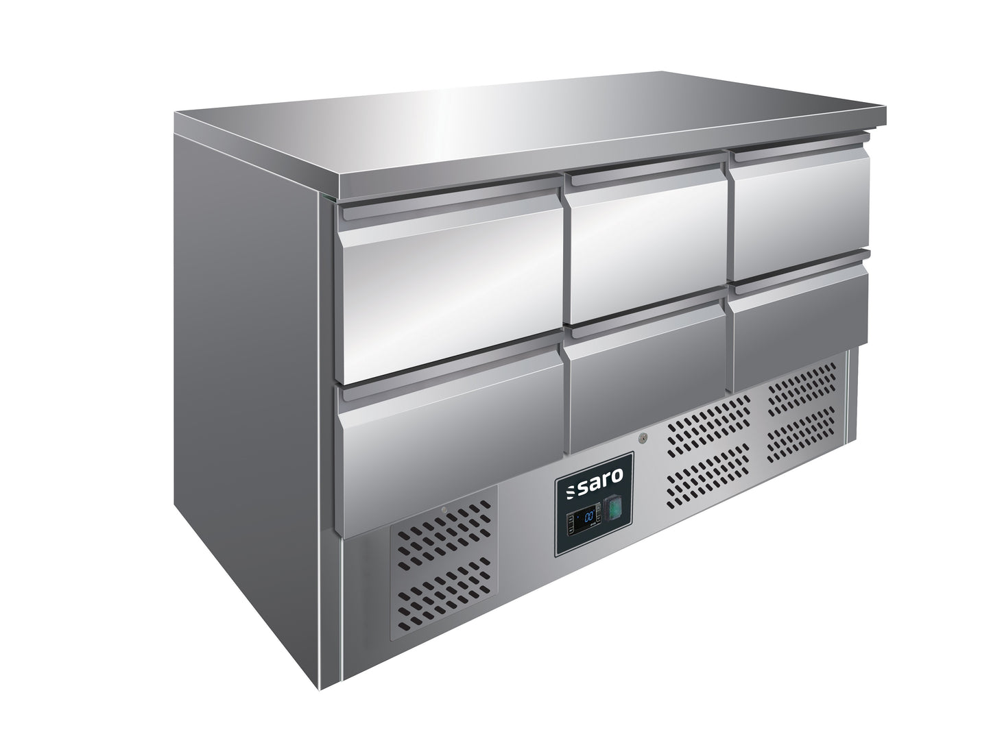 Kühltisch mit 6 Schubladen Modell VIVIA S 903 S/S TOP 6x 1/2 GN | Saro 323-10041