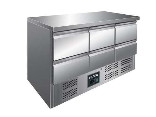 Kühltisch mit 6 Schubladen Modell VIVIA S 903 S/S TOP 6x 1/2 GN | Saro 323-10041
