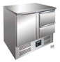 Kühltisch mit Tür und Schubladen,  Modell VIVIA S 901 S/S TOP 2x 1/2 GN | Saro 323-10062