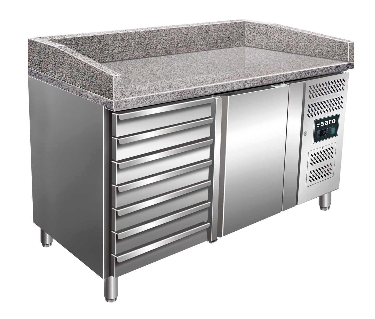 Pizzatisch, 1 Tür + 7 Schubladen,  Modell MARGA PZ 1610 TN | Saro 323-10911