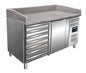 Pizzatisch, 1 Tür + 7 Schubladen,  Modell MARGA PZ 1610 TN | Saro 323-10911