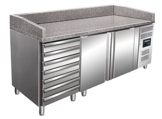 Pizzatisch, 2 Türen + 7 Schubladen,  Modell MARGA PZ 2610 TN | Saro 323-10921