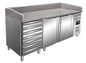 Pizzatisch, 2 Türen + 7 Schubladen,  Modell MARGA PZ 2610 TN | Saro 323-10921