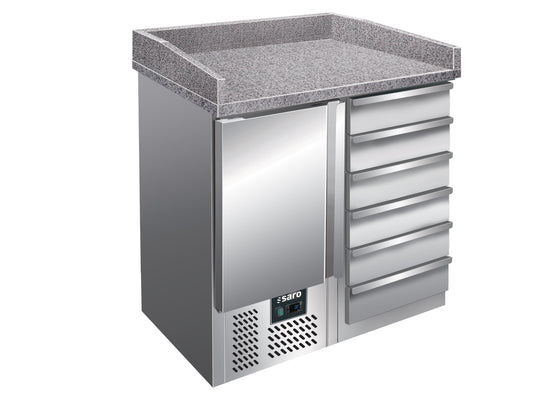 Pizzatisch, 1 Tür+ 6 Schubladen,  Modell PZ 4001 | Saro 323-1510