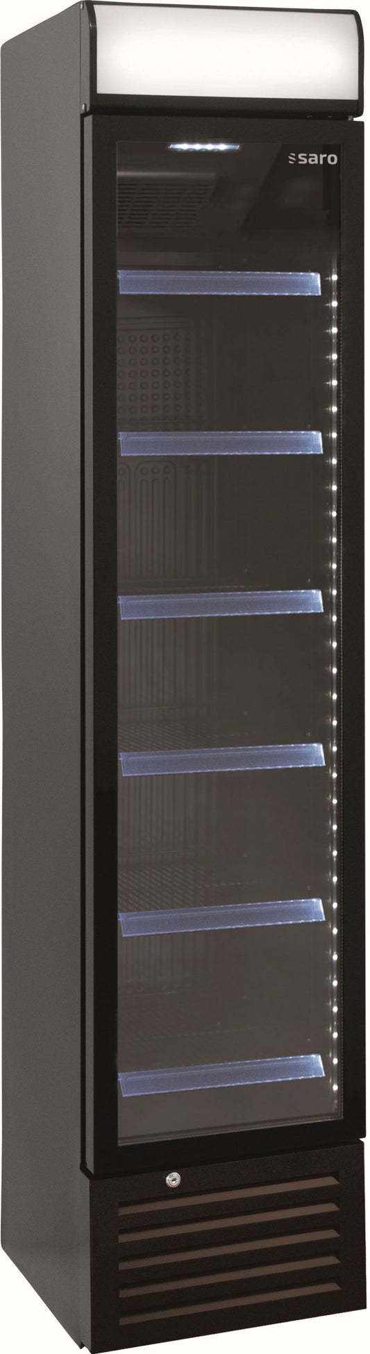 Getränkekühlschrank mit Werbetafel - schmal,  Modell DK 134 PRO | Saro 325-2250 - Saro