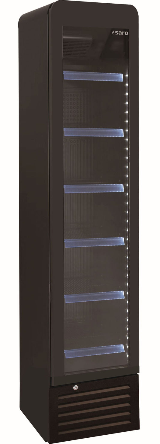 Getränkekühlschrank schmal, schwarz,  Modell DK 134 PRO ROUND | Saro 325-2255 - Saro