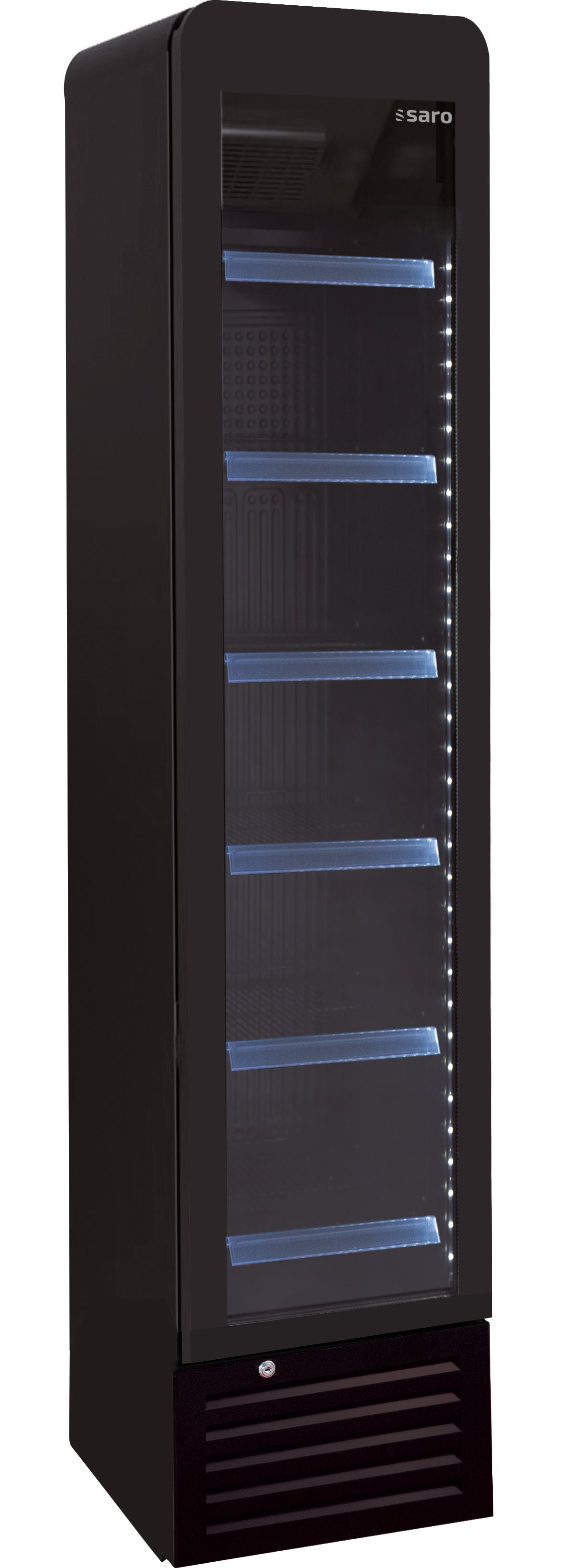 Getränkekühlschrank schmal, schwarz,  Modell DK 134 PRO ROUND | Saro 325-2255 | Saro