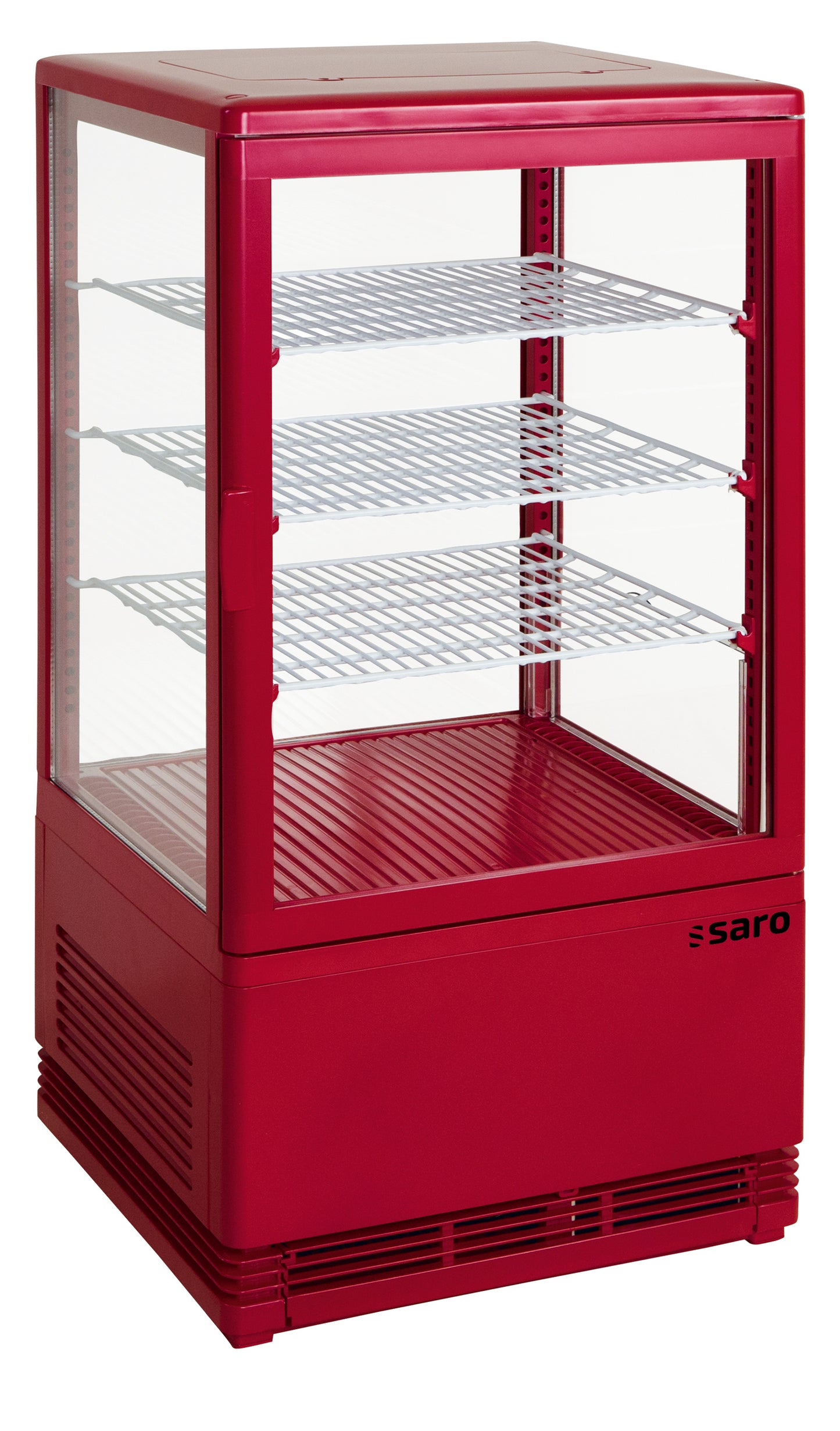 Mini-Umluftkühlvitrine 68 Liter,  Modell SC 70 rot | Saro 330-10031