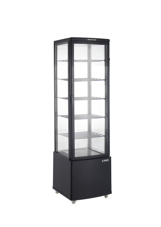 Kühvitrine, schwarz  Modell LEO AV | Saro 330-3038